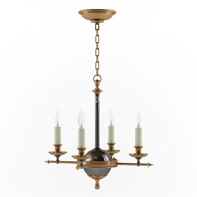 Ethnic Elegance Chandelier 3D model image 1