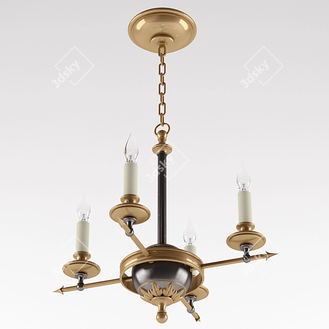 Ethnic Elegance Chandelier 3D model image 2