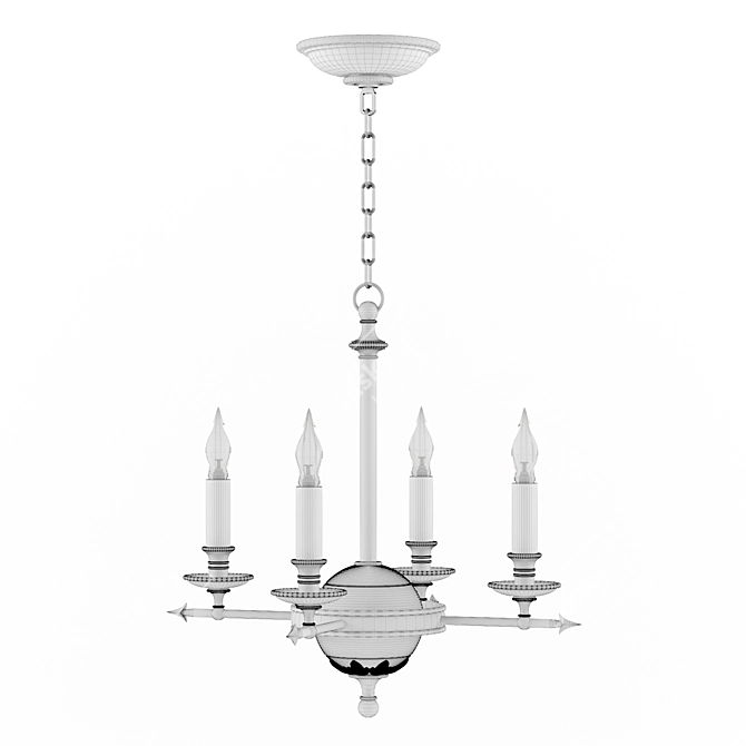 Ethnic Elegance Chandelier 3D model image 3