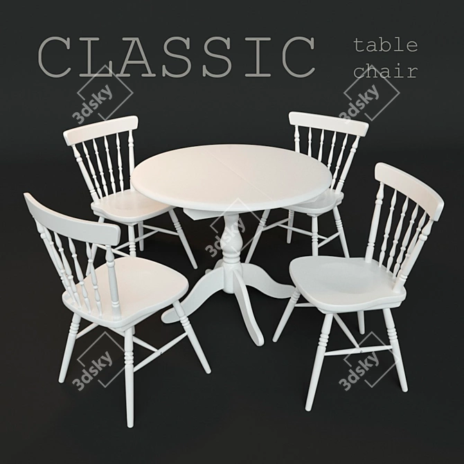 Table Favorite Classics and Chair Classics - Transformable Furniture Set
  
Transformable Table and Chair Set 3D model image 1