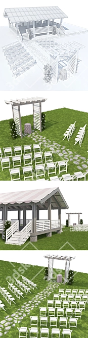Wedding Dream Arch & Terrace 3D model image 3