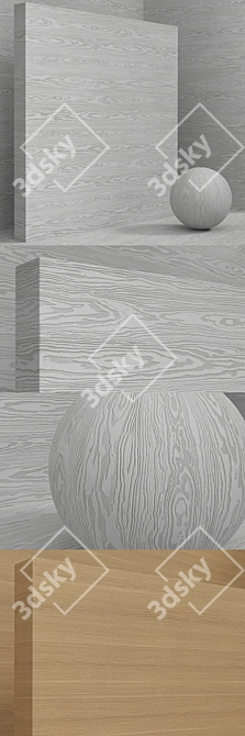 Title: Seamless Wood TSS Cleaf Plate Set 3D model image 2