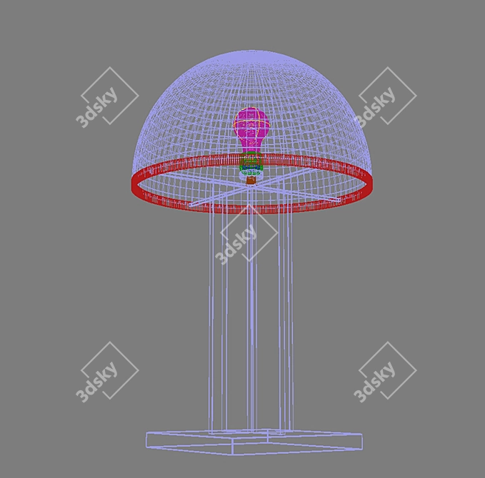  Eichholtz Berkley Silver Table Lamp - Elegant and Illuminating 3D model image 2