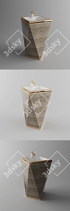 Modern Wash Stand - Sleek, Stylish, Functional 3D model image 3