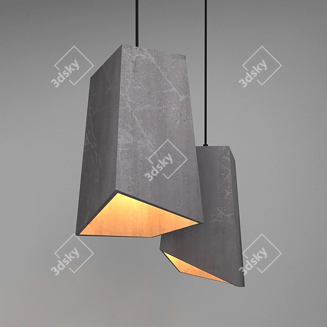 Modern LED Ceiling Light 3D model image 1