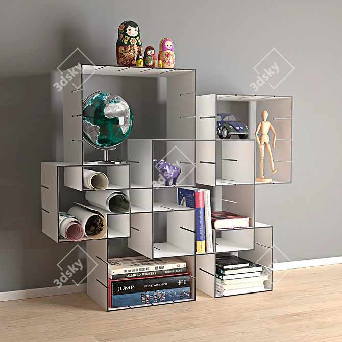 Konnex Standregal by Muller: Modern Storage Unit 3D model image 1