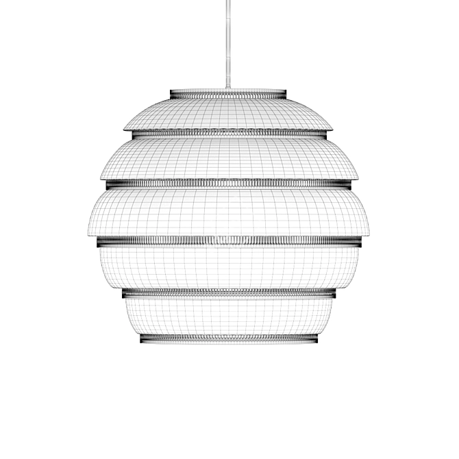 Title: Sleek Beehive Pendant Light for Modern Interiors 3D model image 3
