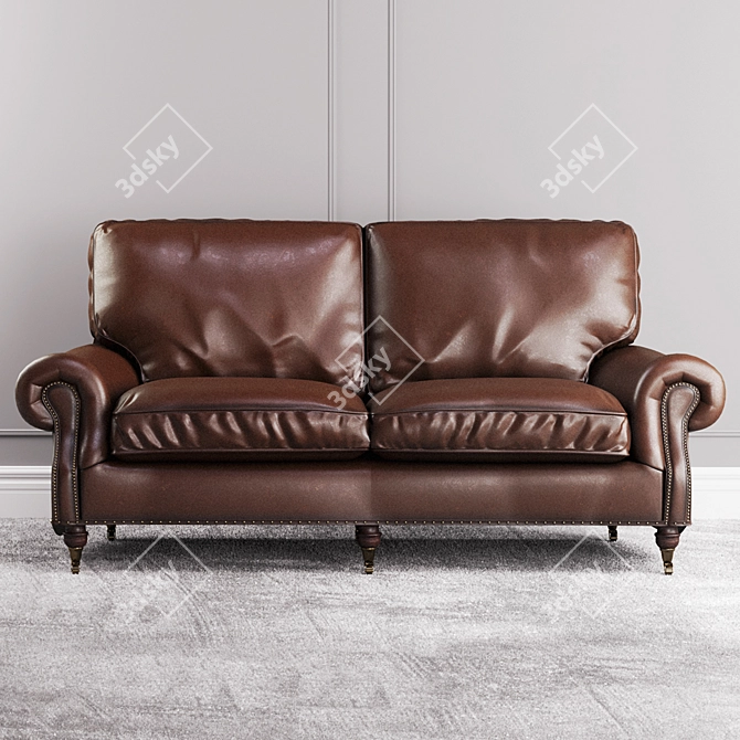 Elegant Balmoral Sofa: Luxurious Comfort 3D model image 1