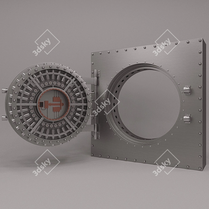 Secure Fortress: Premium Bank Safe 3D model image 1