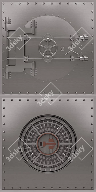 Secure Fortress: Premium Bank Safe 3D model image 2