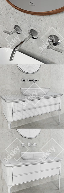 NOKEN LIGNAGE Console Basin Set 3D model image 3
