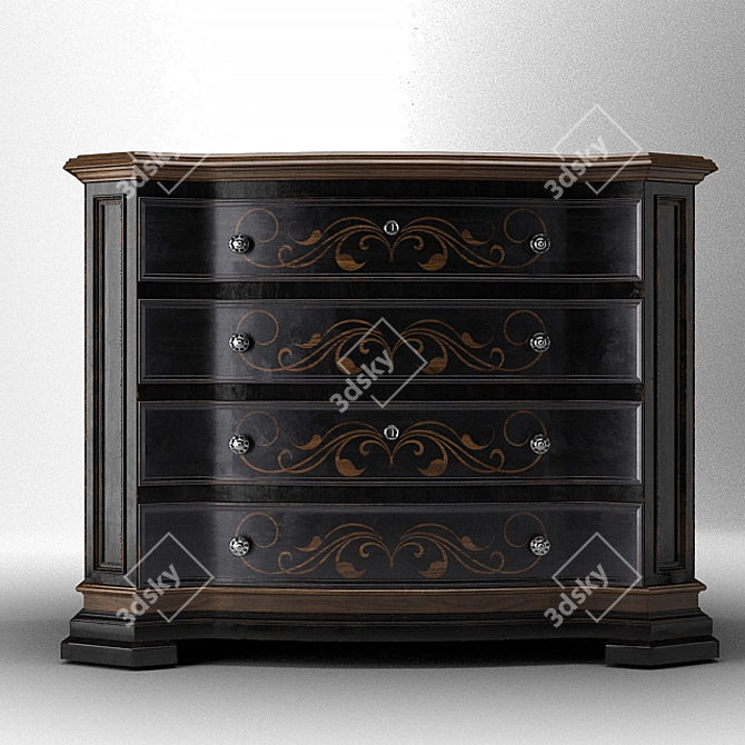 Title: Elegant Grandover 2-Drawer Chest 3D model image 1