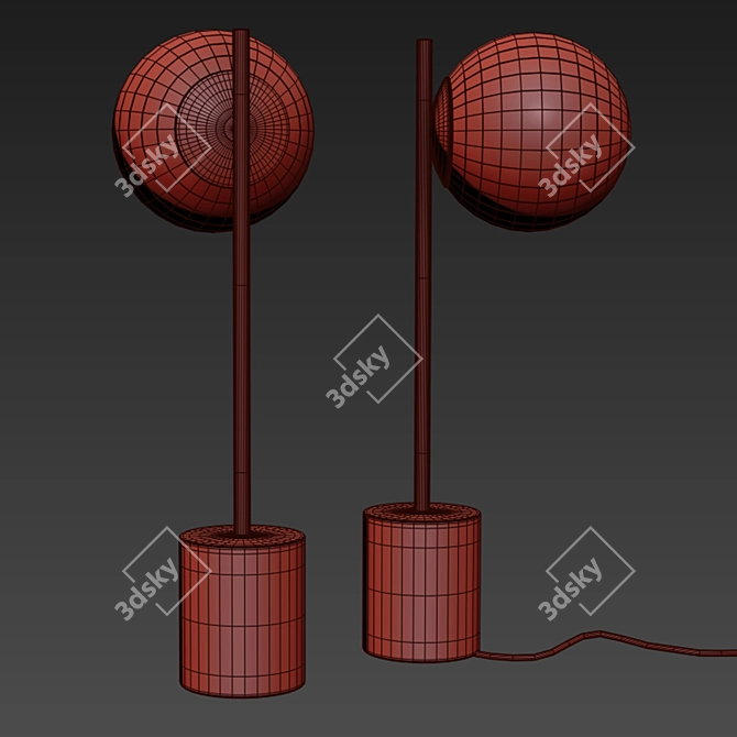 Sleek Stem Table Lamp - Elegant Lighting Solution 3D model image 2