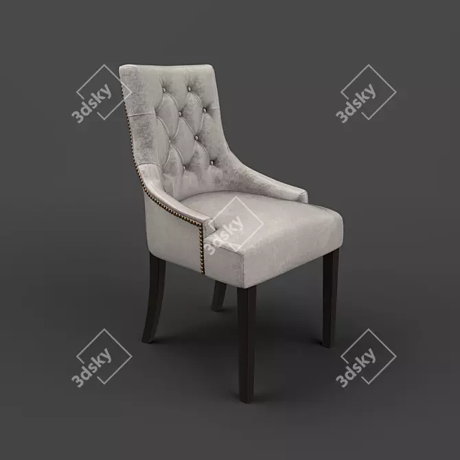 MESTRE Velvet Dining Chair 3D model image 1