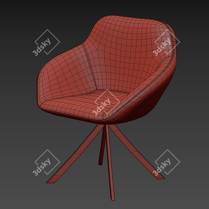 Title: Blue Conference Chair: Sleek and Stylish Seating Solution 3D model image 3