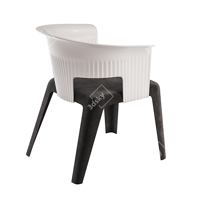 Eco Chic Chair: Madeira 3D model image 2