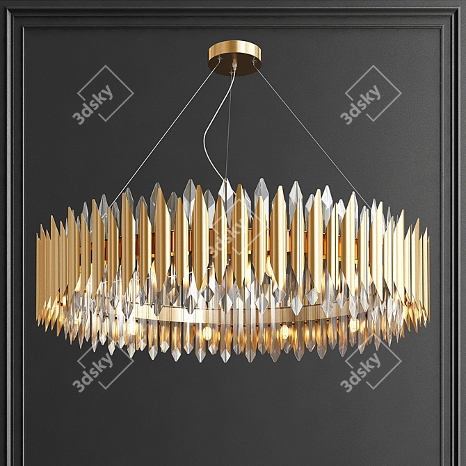 Elegant LED Crystal Chandelier 3D model image 1