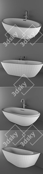 Luxury Bath Set: EGG MAX, Architeckt Lattra, Jazz Plus, StoneArt BS-531, M-BT214 3D model image 3