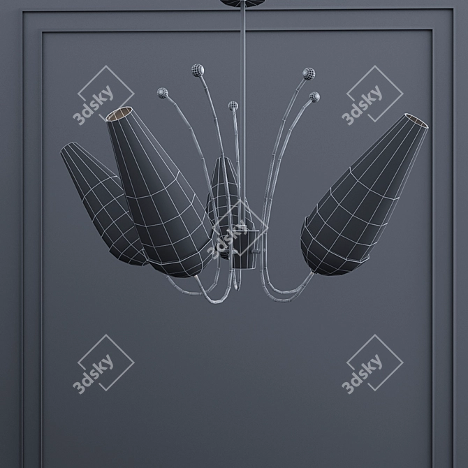 Title: Hudson Valley Amee Pendant Light 3D model image 2