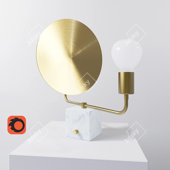 Sleek Helios Table Lamp: Modern Design & High-Quality Craftsmanship 3D model image 1