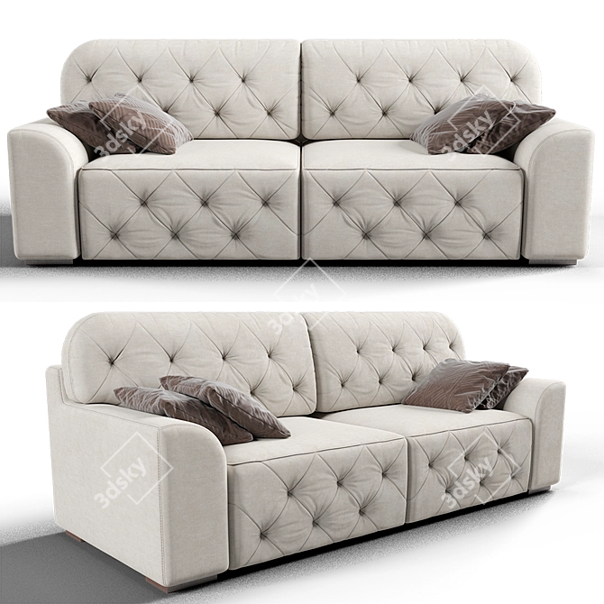 Vegas Latte: Elegant and Comfortable Sofa 3D model image 1