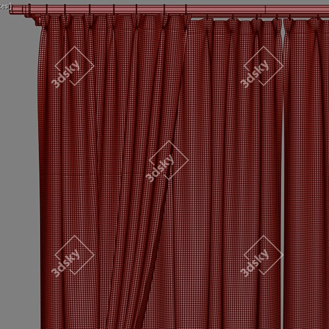 Satin Charm: Elegant Blind 3D model image 3