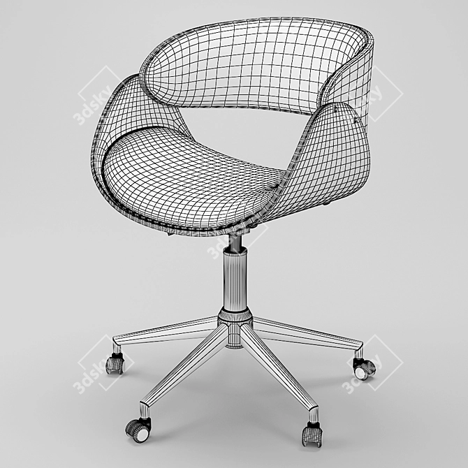 Mid-century Adjustable Office Chair 3D model image 3