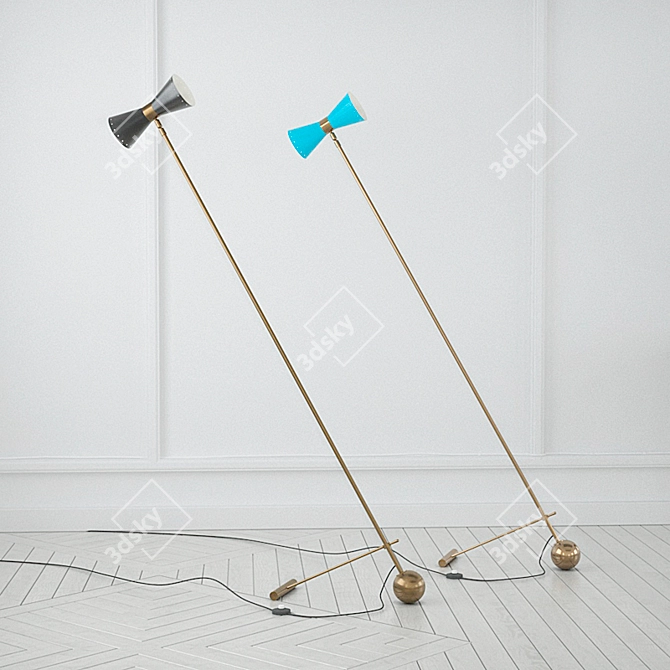 Sturdy Balance Lamp for Outdoors 3D model image 1