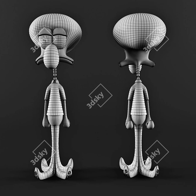 Squidward Collectible Figure 3D model image 2