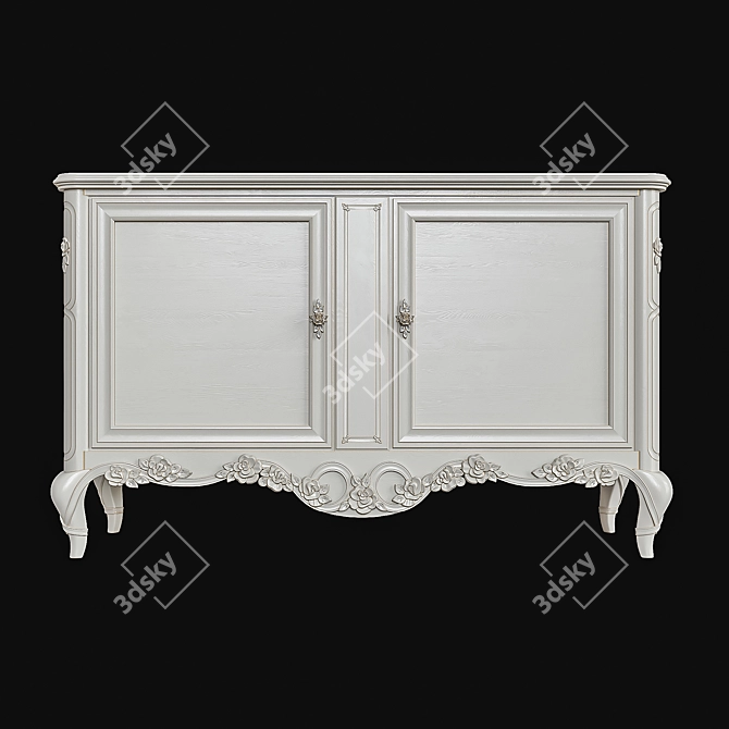 Elegant Stella Mobile Dresser 3D model image 2