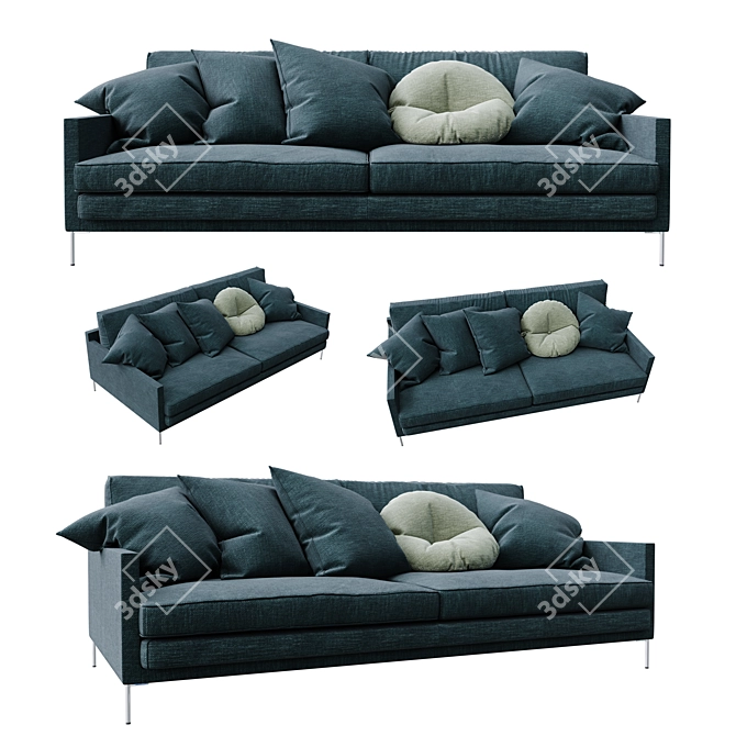 Modern Ash Sofa: Eilersen Elegance 3D model image 1