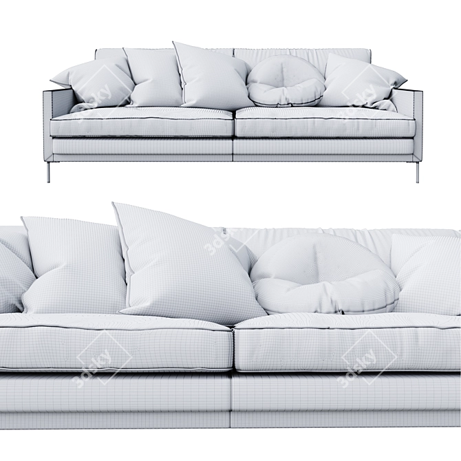 Modern Ash Sofa: Eilersen Elegance 3D model image 3