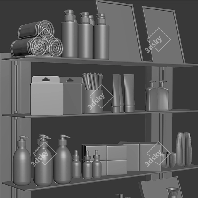 Modern Bathroom Essentials Set 3D model image 2