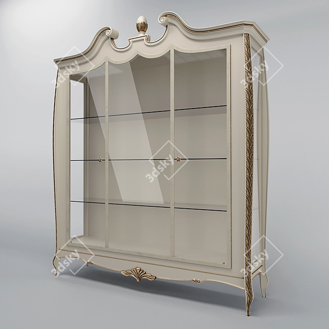 Sophisticated Pregno Glass Display for Elegant Interiors 3D model image 2