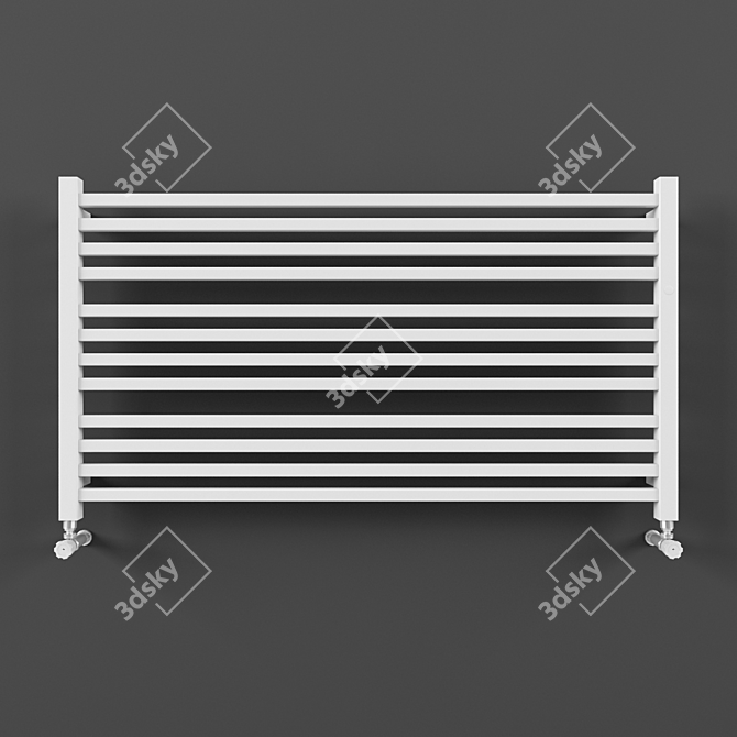 Sleek Stick Level Heated Towel Rail 3D model image 1