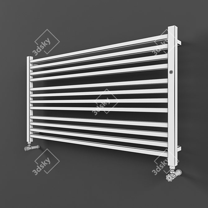 Sleek Stick Level Heated Towel Rail 3D model image 3