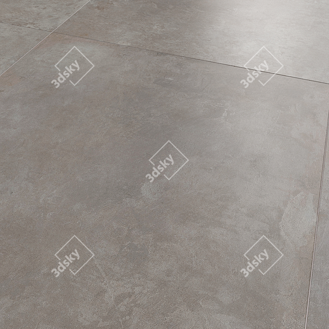 Dust Grey Concrete Floor Tile 3D model image 4