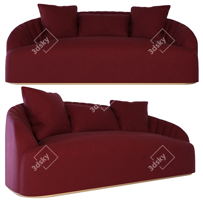 Modern Sunpan Astrid Sofa 3D model image 1