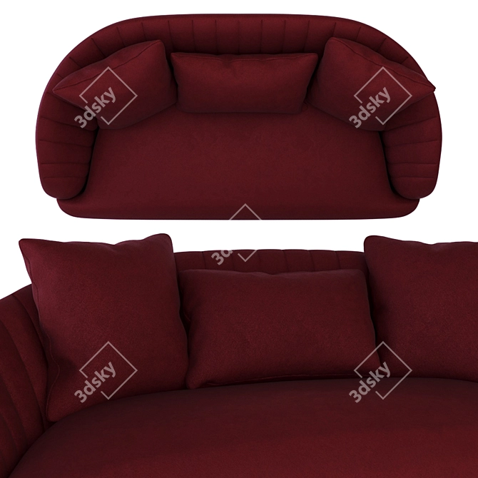 Modern Sunpan Astrid Sofa 3D model image 2