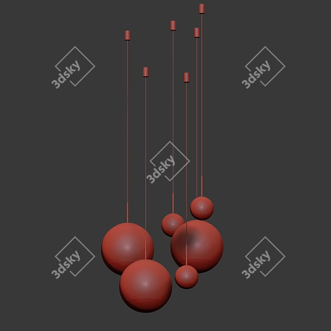 Tom Dixon Mirror Ball Pendant - Modern Brass and Glass Lighting 3D model image 2