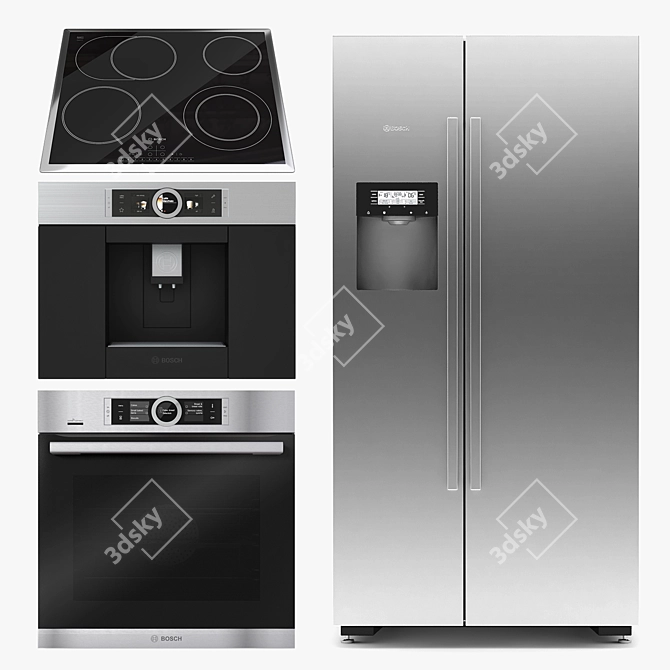 Bosch Kitchen Appliance Bundle 3D model image 1