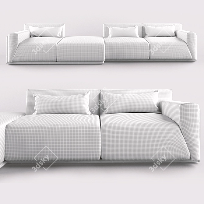 Modern Green Sofa: 3DsMax, OBJ, Corona, Vray 3D model image 3