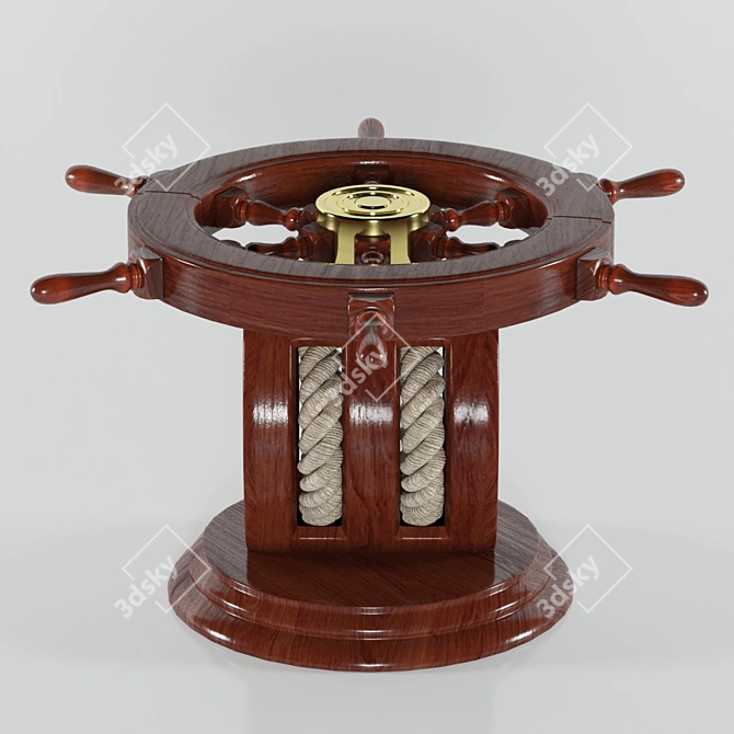 Sea Club Steering Wheel Table 3D model image 1