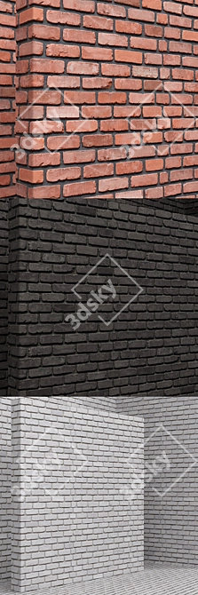 Seamless Brick and Tile Material 3D model image 3