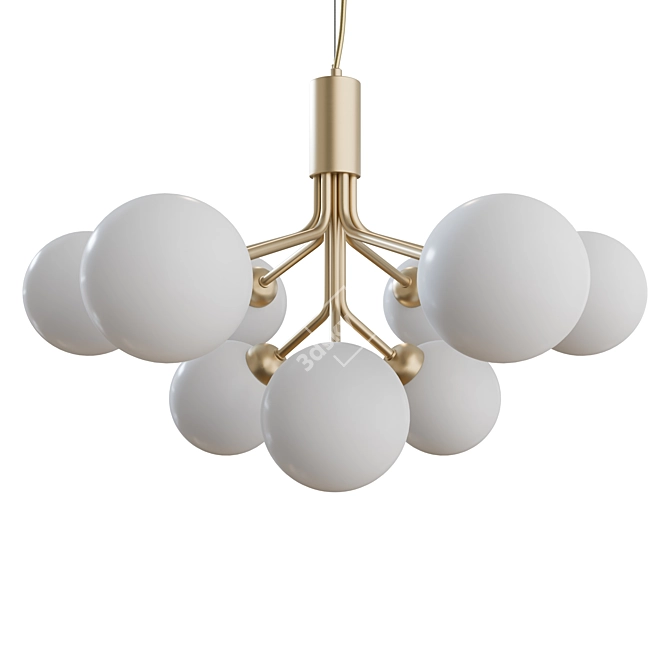APIALES 9 Opal & Brass Chandelier 3D model image 1
