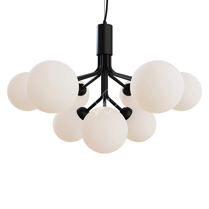 APIALES 9 Opal & Brass Chandelier 3D model image 2