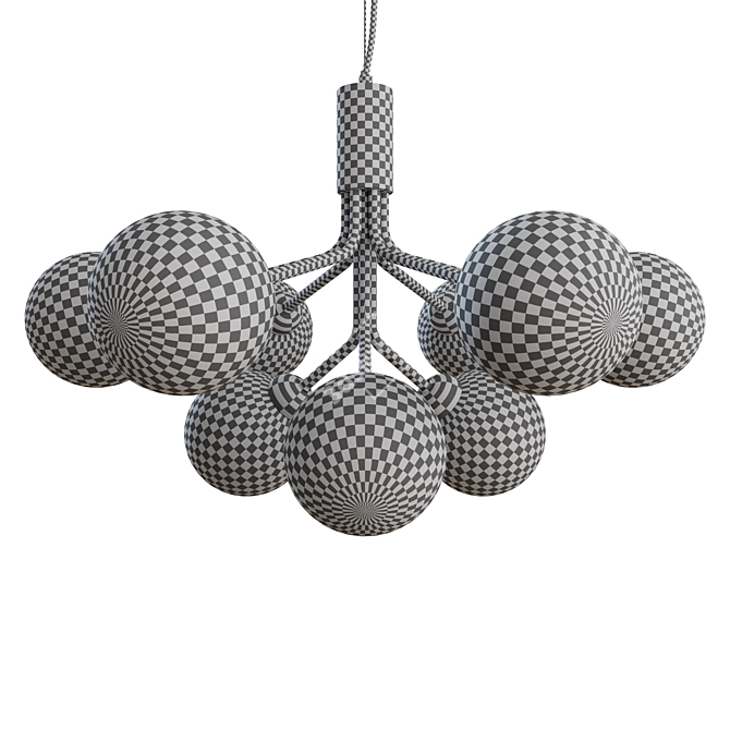 APIALES 9 Opal & Brass Chandelier 3D model image 3