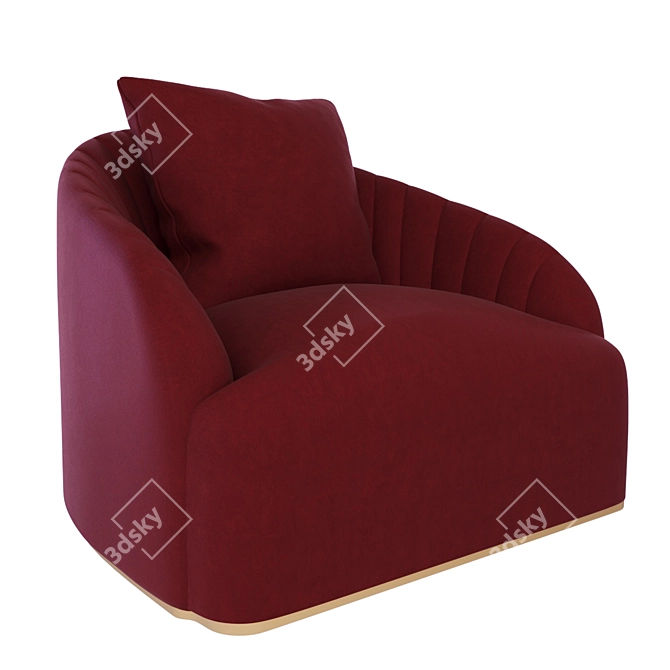 Sophisticated Sunpan Astrid Armchair 3D model image 1