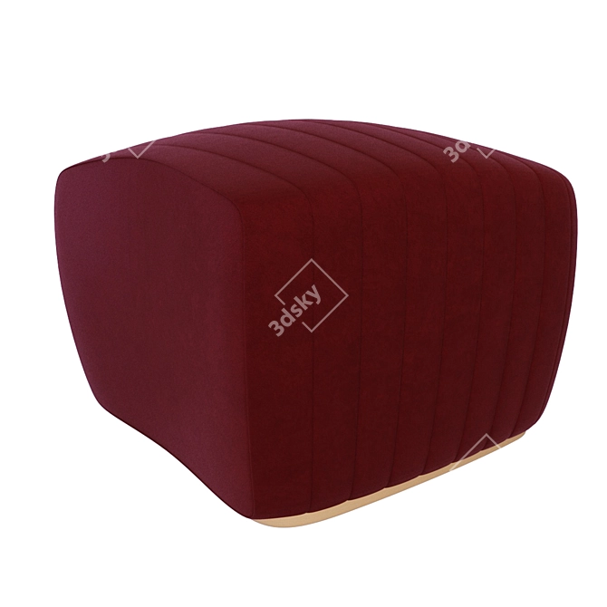 Sunpan Astrid Ottoman: Sleek and Compact Ottoman 3D model image 1