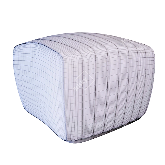 Sunpan Astrid Ottoman: Sleek and Compact Ottoman 3D model image 3